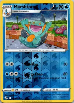 Marshtomp 063/264 Uncommon Fusion Strike Pokemon Reverse Holo Near Mint - Image 1