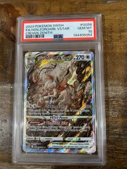POKEMON 2023 Crown Zenith Full Art HISUIAN ZOROARK Vstar #GG56 PSA 10 Gem Mint - Image 1
