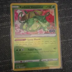 Pokemon Radiant Venusaur 004/078 Radiant Rare Holo Pokemon GO Card 150 HP - Image 1