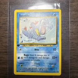 Pokemon Totodile Neo Genesis 80/111 Basic 40 HP English 2000 1st edition - Image 1