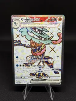 Pokemon Greninja EX TCG Twilight Masquerade Holo Ultra Rare Full Art 198/167 - Image 1