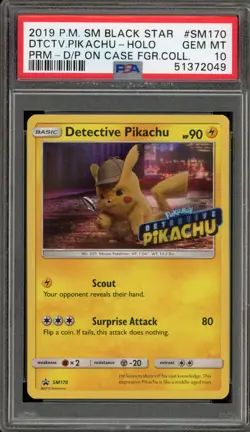 Pokemon Detective Pikachu on the Case Figure Coll. Holo Promo SM170 PSA 10 - Image 1