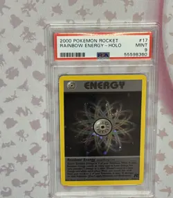 2000 Pokemon Rocket Rainbow Energy holo 17/82 PPS 9 MINT - Image 1