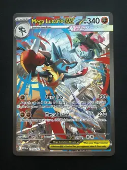 Pokemon TCG Mega Lucario ex Special Illustration Rare Holo Me01 179/132 English… - Image 1