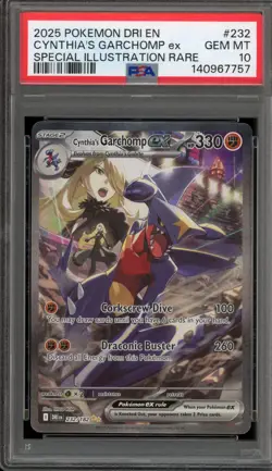 Pokemon Cynthia's Garchomp ex Destined Rivals SIR #232 PSA 10 Gem Mint - Image 1