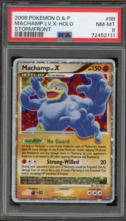 Pokemon Machamp Lv.X Stormfront Holo Ultra Rare #98 PSA 8 - Image 1