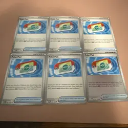 Lot of 6 Poke Pad 081/088 - (1 REVERSE HOLO 5 REGULAR) Perfect Order Pokemon NM - Image 1