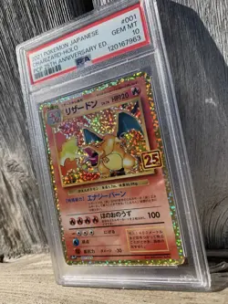 Pokemon PSA 10 Gem Mint Japanese 25th Anniversary Charizard Holo 001/025 - Image 2