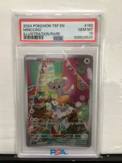 2024 POKEMON TEF EN MINCCINO IR #182 PSA 10 - Image 1