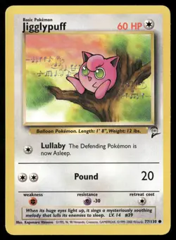 ✰ JIGGLYPUFF 77/130 COMMON BASE SET 2 POKEMON ✰ HP - Image 2