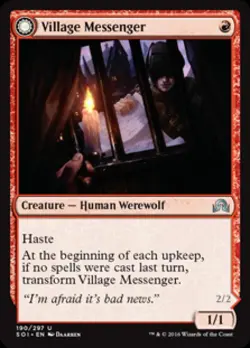 Village Messenger (Moonrise Intruder) -Foil Light Play MTG - Image 1
