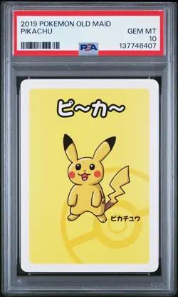 2019 POKEMON OLD MAID PIKACHU PSA 10 - Image 1