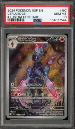 Pokemon Ceruledge Surging Sparks Illustration Rare #197 PSA 10 Gem Mint - Image 1