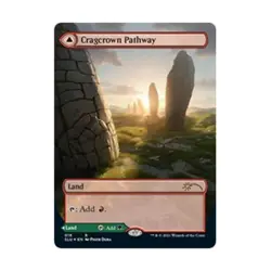 WOTC MtG Secret Lair Series Cragcrown Pathway (Borderless) (R) (Foil) NM - Image 1