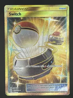 Pokemon TCG Switch 160/149 Sun & Moon Base Set Secret Rare Holo - Image 1