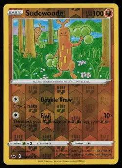 Sudowoodo 100/202 Uncommon Sword & Shield Pokemon Reverse Holo Lightly Played - Image 1