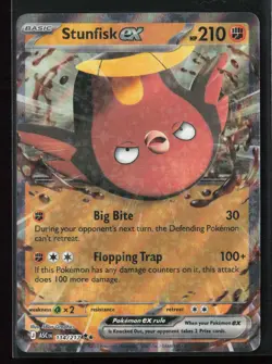 STUNFISK EX 114/217 Double Rare ME: Ascended Heroes Pokemon NM - Image 1