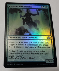 MTG Centaur Battlemaster 140 2X2 Double Masters 2022 Foil Uncommon NM x1 - Image 1