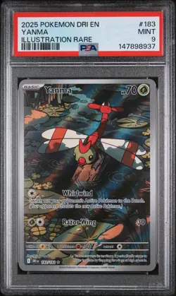 2025 Pokemon Dri En-Destined Rivals #183 Yanma Illustration Rare PSA 9 - Image 1
