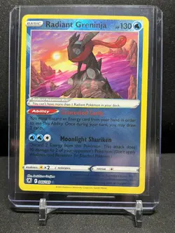 Radiant Greninja 046/189 Holo Rare Pokemon 2022 Astral Radiance NM - Image 1