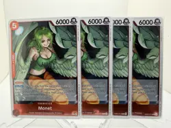Monet EB03-010 (4x Cards) Rare NM Playset One Piece - Heroines Edition - Image 1