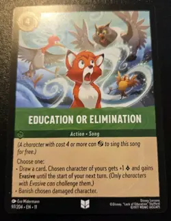 Education Or Elimination 97/204 Uncommon Winterspell Disney Lorcana TCG - Image 1