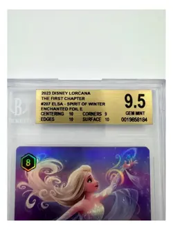 2023 Disney Lorcana Enchanted #207 Elsa Spirit Of Winter BGS 9.5 Gem Mint- NR - Image 3