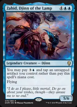 Zahid, Djinn of the Lamp -Foil Near Mint MTG Dominaria - Image 1