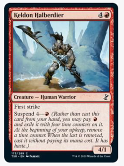 Keldon Halberdier - TSR (x4) PLAYSET MtG Magic the Gathering NM/LP - Image 1