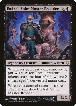 2x Endrek Sahr, Master Breeder Commander 2013 LP MTG - Image 1