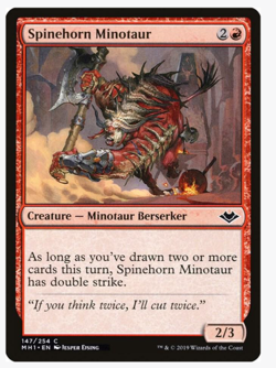 Spinehorn Minotaur - Modern Horizons (x4) PLAYSET MtG Magic the Gathering NM/LP - Image 1