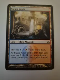 Magic 2006 MTG GPT 164 Non-foil Steam Vents - Guildpact Shock Lands LP- - Image 1