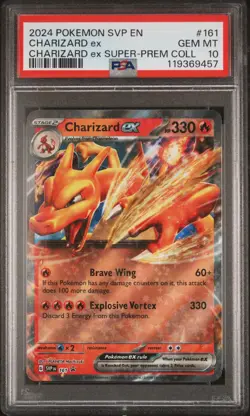 POKEMON PSA 10 2024 Black Star Promo Charizard ex 161 Holo *9457 - Image 1