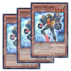Yugioh - Genex Neutron x 3 - Limited Edition Super Rare NM - Free Holo Card - Image 1