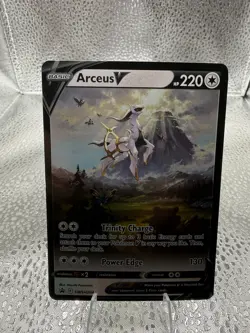 Pokemon TCG Arceus v SWSH204 Full Art Promo Card Near Mint Condition - Image 1