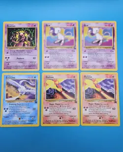 Pokemon WOTC Black Star Promo Card Lot Mewtwo Mew Articuno Moltres 6 Cards - Image 1