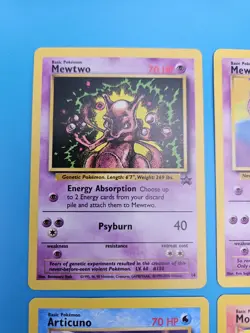 Pokemon WOTC Black Star Promo Card Lot Mewtwo Mew Articuno Moltres 6 Cards - Image 2