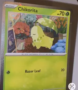 Chikorita 069 Cosmo Holo - Double Swirl Promo - Perfect Order - Pokemon Card - Image 1