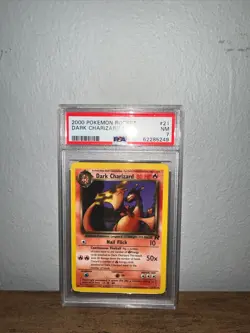 Dark Charizard 2000 Pokemon Rocket WOTC 21/82 Non-Holo PSA 7 Beautiful Card - Image 1