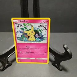 Mimikyu SM163 Holo Pokemon Sun & Moon Team Up Black Star Blister Promo Card MINT - Image 1