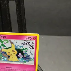 Mimikyu SM163 Holo Pokemon Sun & Moon Team Up Black Star Blister Promo Card MINT - Image 3