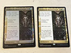 2 x mtg Awaken the Honored Dead, 1 promo pack, 1 is foil, Tarkir Dragonstorm - Image 1