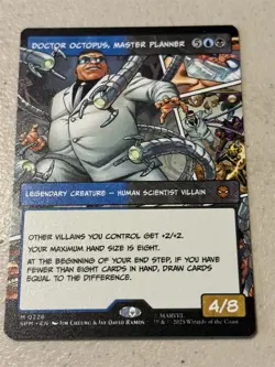 mtg borderless Doctor Octopus Master Planner, Spider-Man, unplayed - Image 1