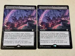 2 x mtg borderless Aberrant Return, Lorwyn Eclipsed commander, unplayed - Image 1