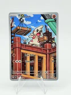 Pokemon TCG - Timburr - 125/086 - Illustration Rare - SV: Black Bolt - Image 1