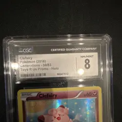 Pokemon Clefairy Generations Toys R Us Promo Holo CGC 8 50/83 2016 - Image 3