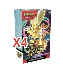 PRESALE Pokemon TCG Mega Evolution Ascended Heroes Booster Bundle X4 - Image 2