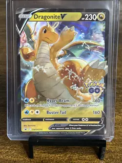 Pokemon TCG Dragonite V SWSH235 Black Star Promo Pokemon Go NM/MT - Image 1