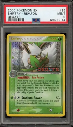 Pokemon Shiftry EX Deoxys Reverse Holo Rare #25 PSA 9 Mint - Image 1