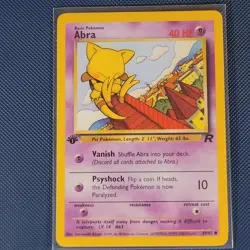 Pokemon Cards - Abra 49/82 - Team Rocket 1st Edition WOTC - NM - Image 1